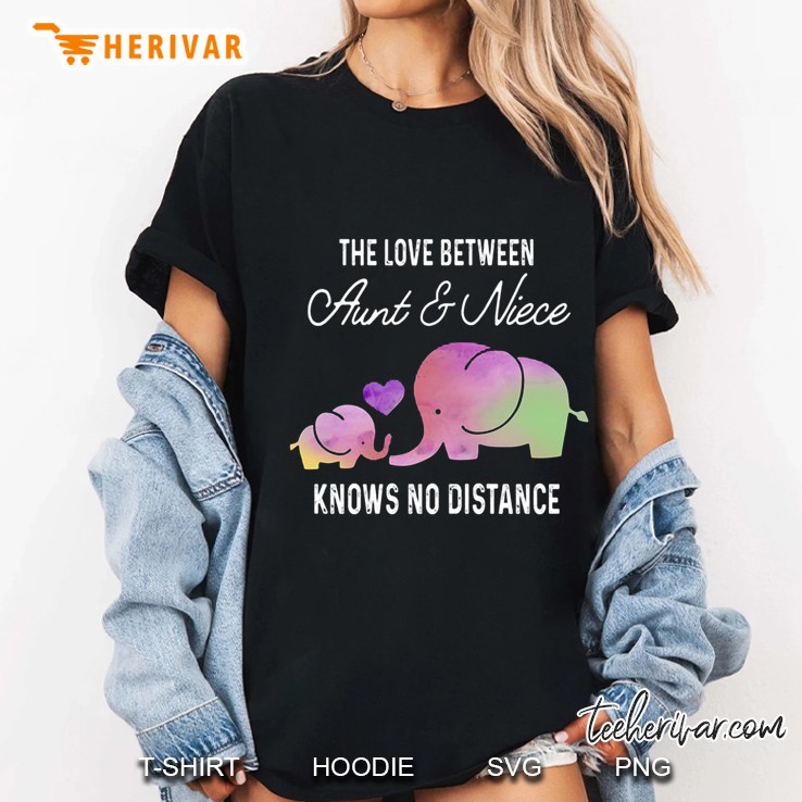 The Love Between Aunt & Niece Knows No Distance Elephant Version2 Ladies Tee