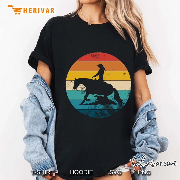 Western Rider Reining Quarter Horse Vintage Version Hoodie