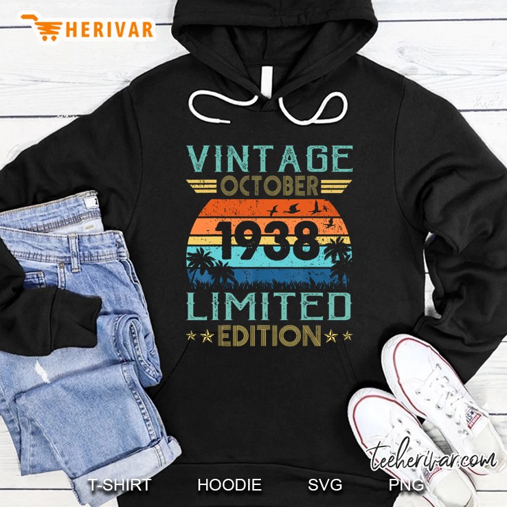 Vintage October 1938 Limited Edition Hoodie