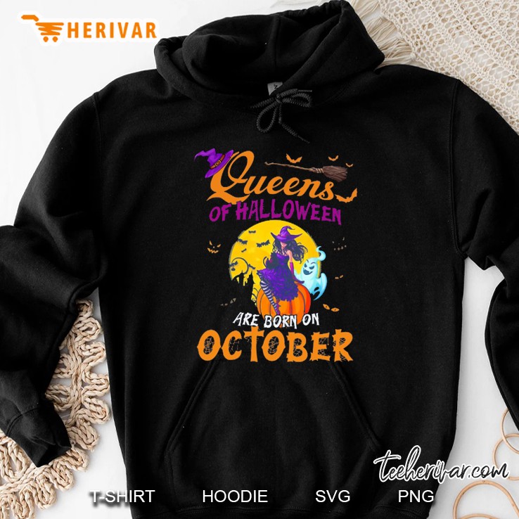 Queens Of Halloween Are Born In October Halloween Version2 Hoodie