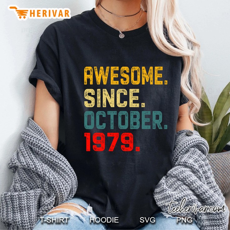 Awesome Since October 1979 Vintage Version Ladies Tee