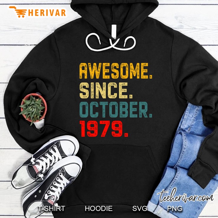 Awesome Since October 1979 Vintage Version Hoodie