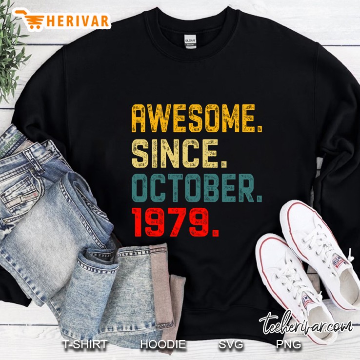 Awesome Since October 1979 Vintage Version Sweatshirt