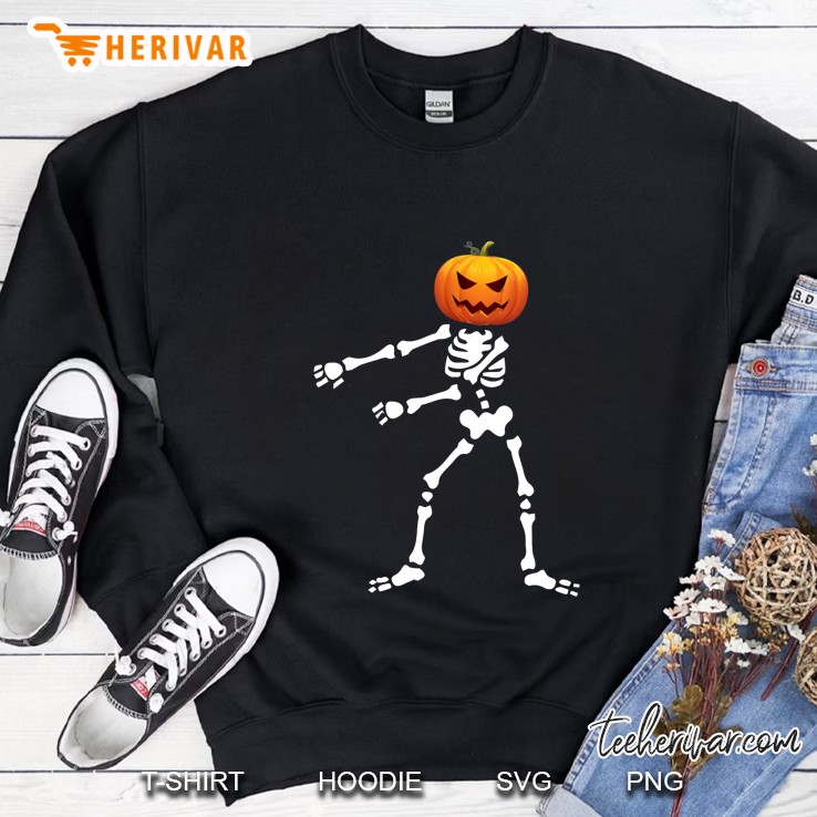 Halloween Skeleton Floss Dance Jack O Lantern Pumpkin Sweatshirt