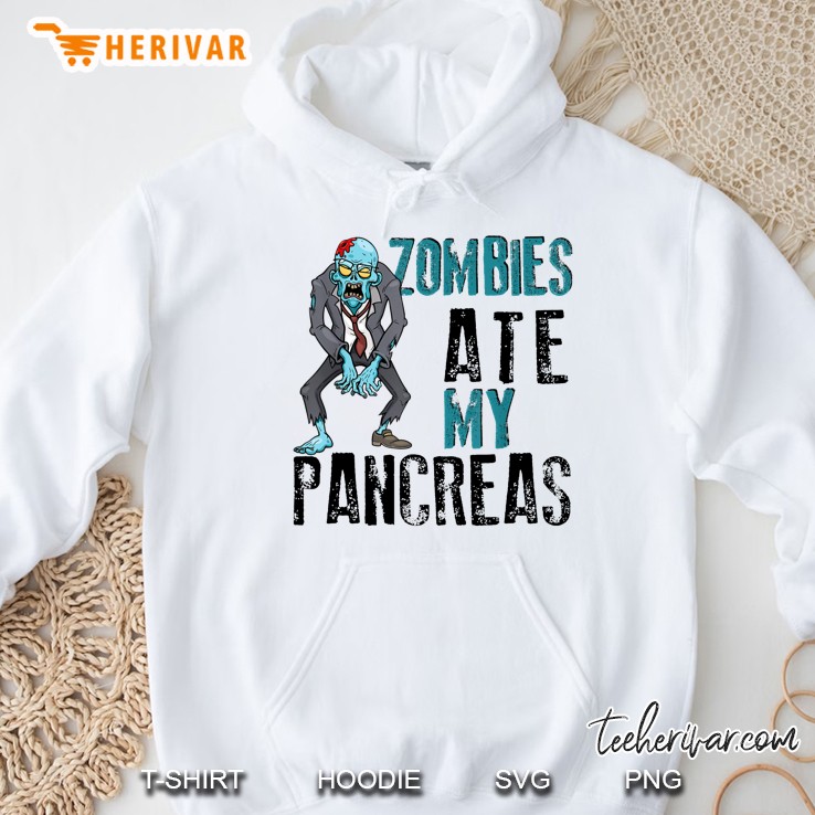 Zombies Ate My Pancreas Halloween White Version Hoodie
