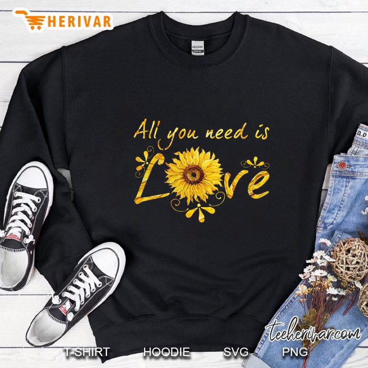 All You Need Is Love Sunflower Version Sweatshirt