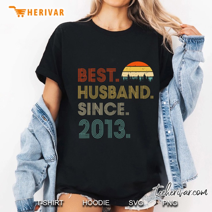 Best Husband Since 2013 Vintage Version Ladies Tee
