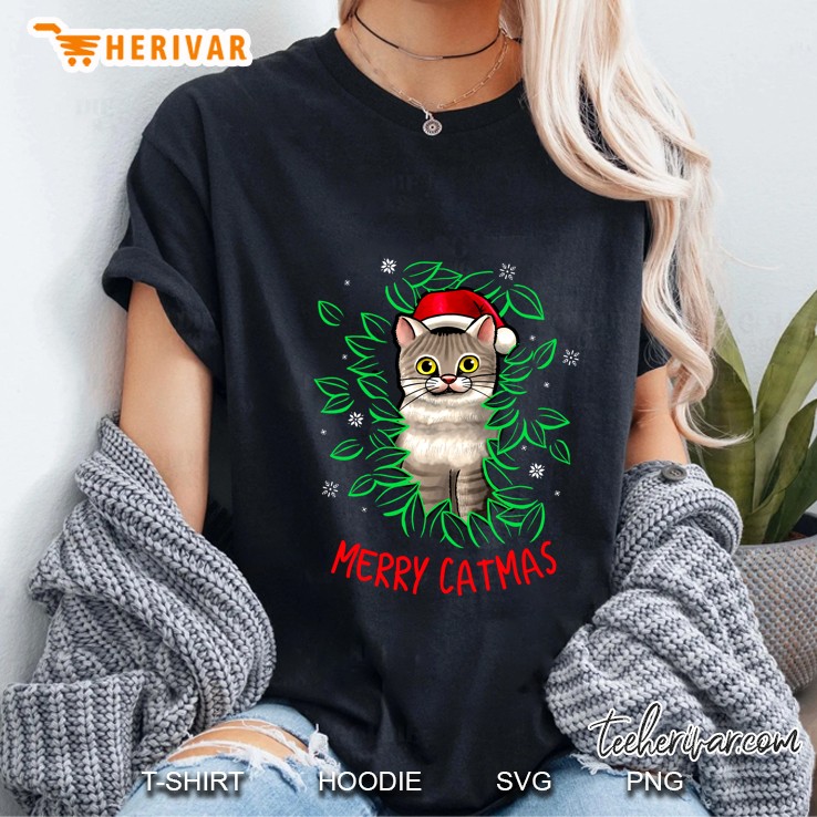 Merry Catmas Christmas Ladies Tee