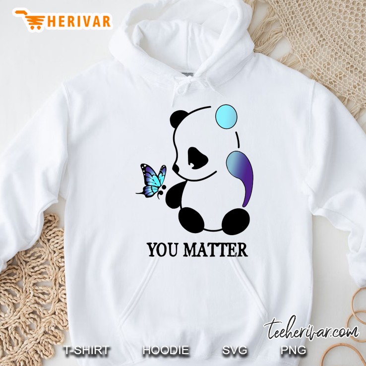You Matter Butterfly Panda Suicide Prevention Awareness Hoodie