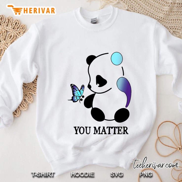 You Matter Butterfly Panda Suicide Prevention Awareness Sweatshirt