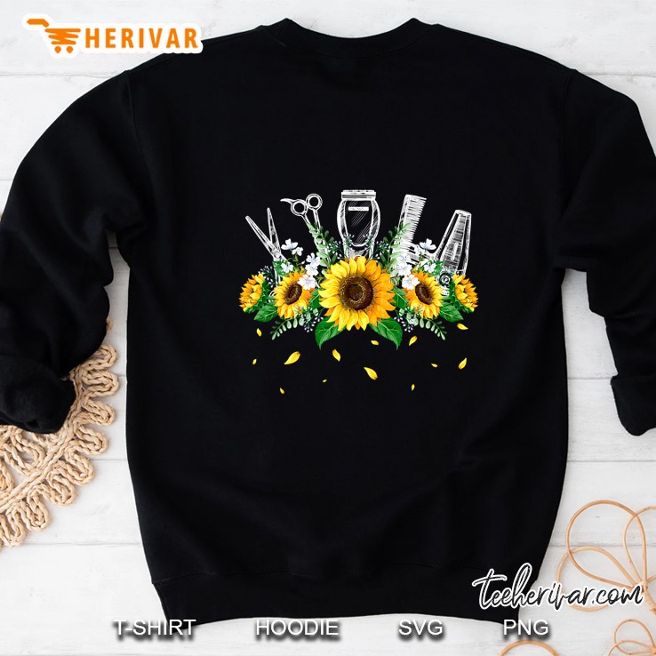 Scissors Hair Hairdresser Barber Sunflower Sweatshirt