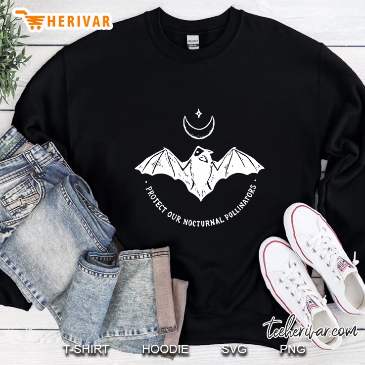 Protect Our Nocturnal Pollinators Black Version Sweatshirt
