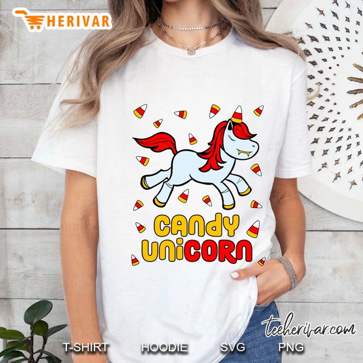 Candy Unicorn Halloween White Version Ladies Tee