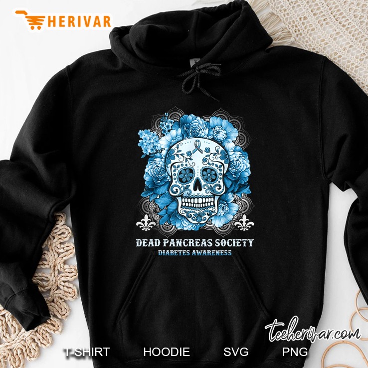 Dead Pancreas Society Diabetes Awareness Sugar Skull Version2 Hoodie