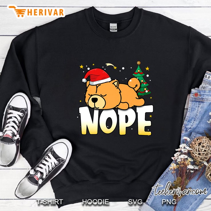 Nope Chow Chow Christmas Sweatshirt