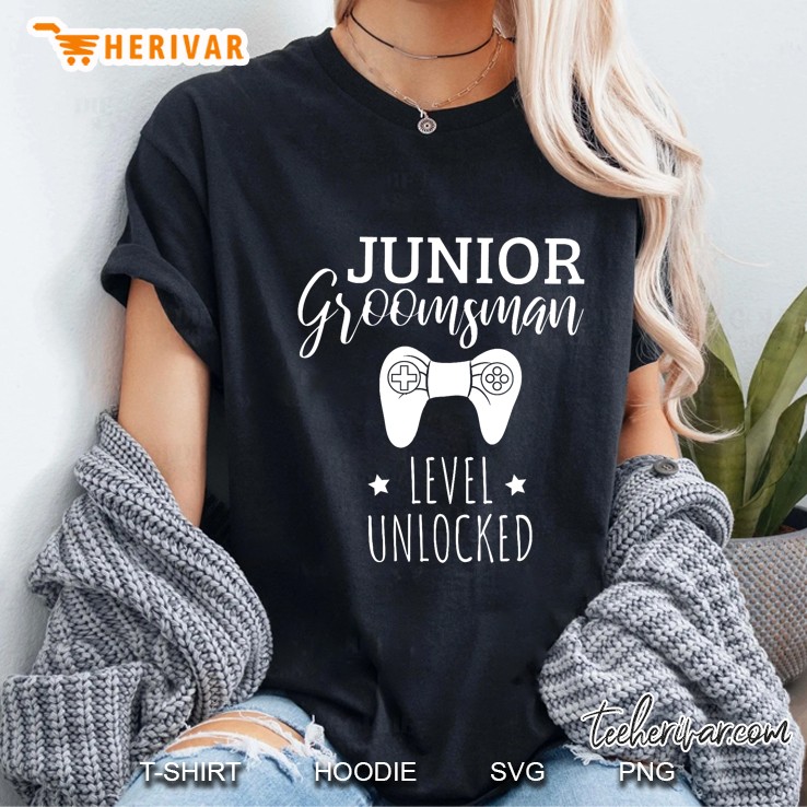 Junior Groomsman Level Unlocked Version2 Ladies Tee