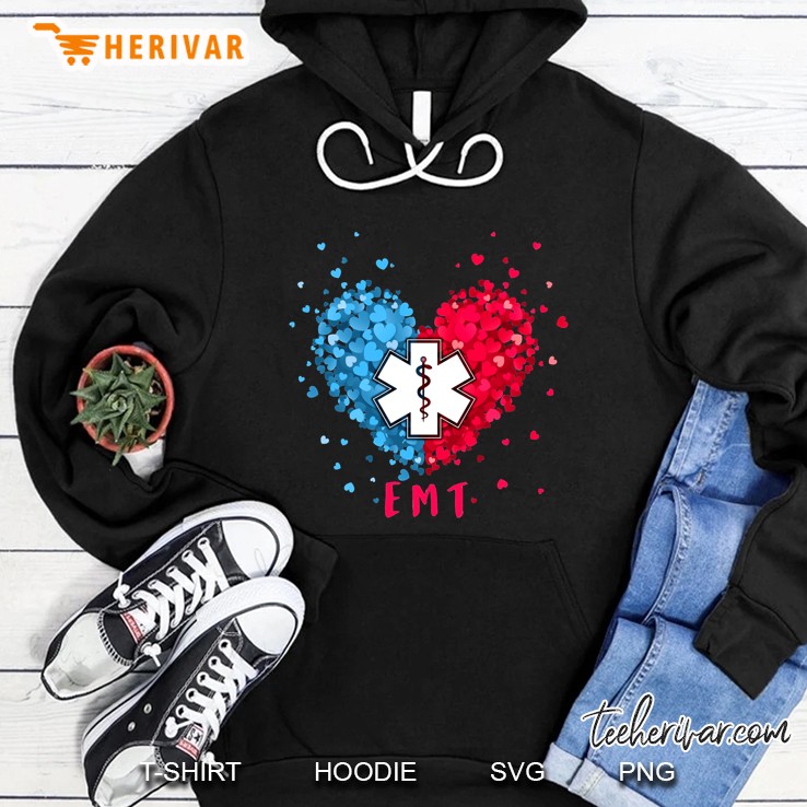 EMT Blue Red Heart Version Hoodie