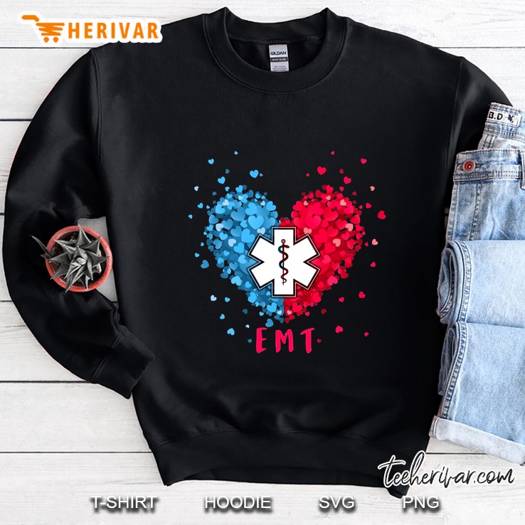 EMT Blue Red Heart Version Sweatshirt