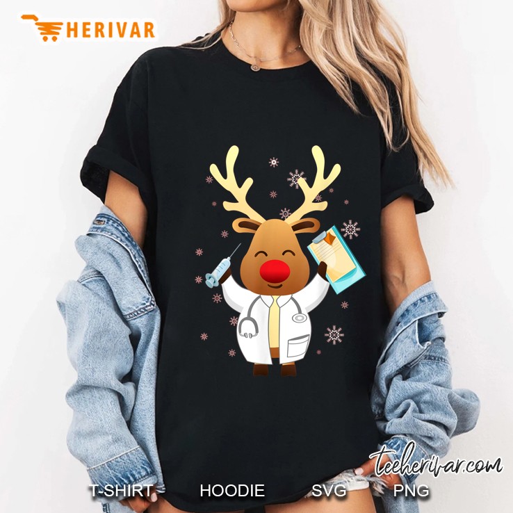 Reindeer Doctor Christmas Ladies Tee