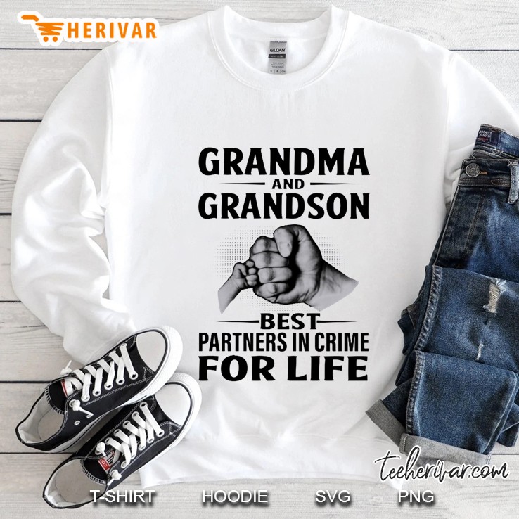 Grandma And Grandson Best Partners In Crime For Life White Version Sweatshirt