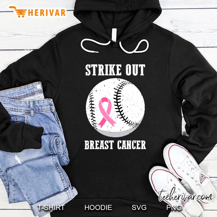 Strike Out Breast Cancer Baseball Version Hoodie