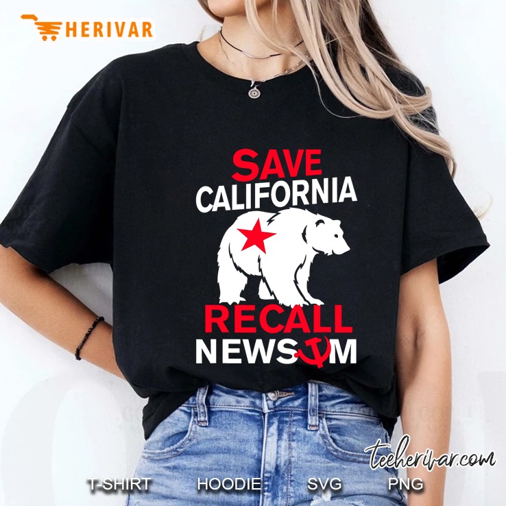Save California Recall Newsom Version2 Ladies Tee