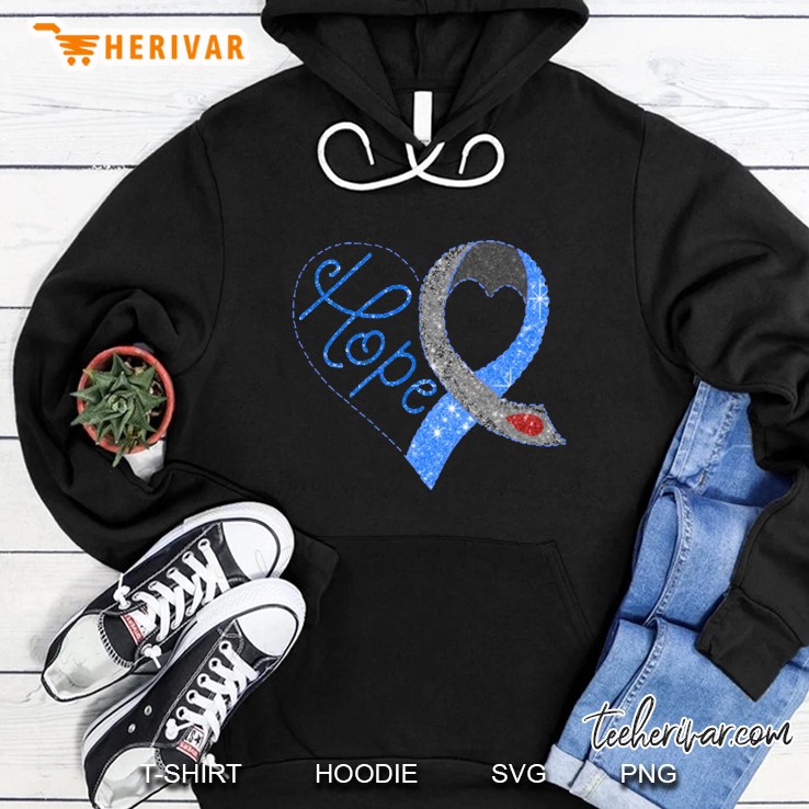 Hope Prostate Cancer Awareness Sparkle Ribbon Version Hoodie