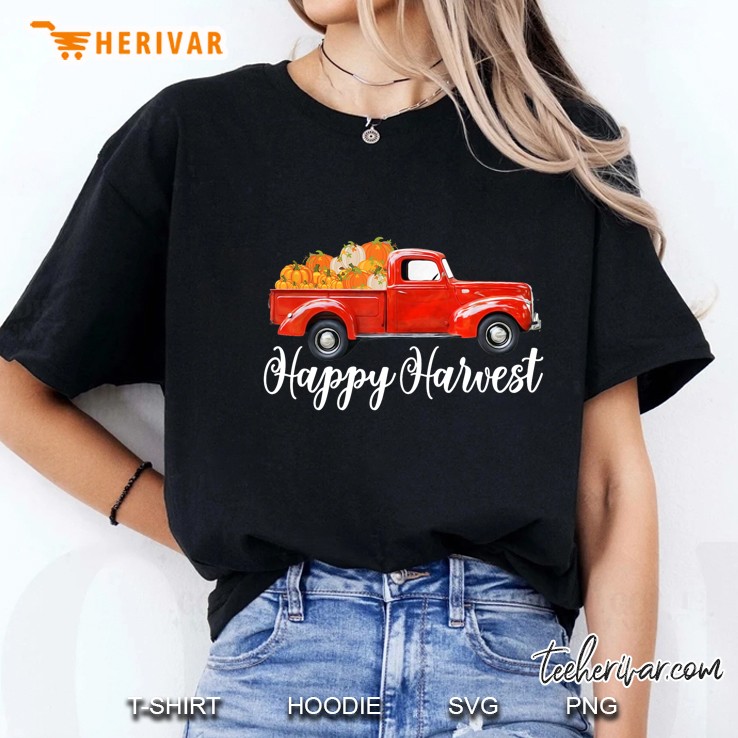 Happy Harvest Pumpkin Truck Version Ladies Tee