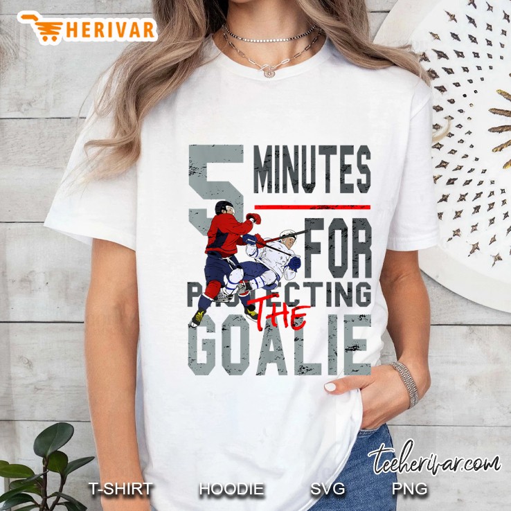 5 Minutes For Protecting The Goalie Hockey Ladies Tee