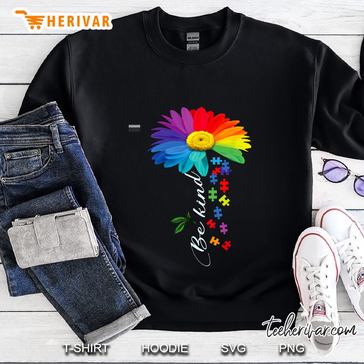 Be Kind Autism Awareness Sunflower Unity Day Sweatshirt