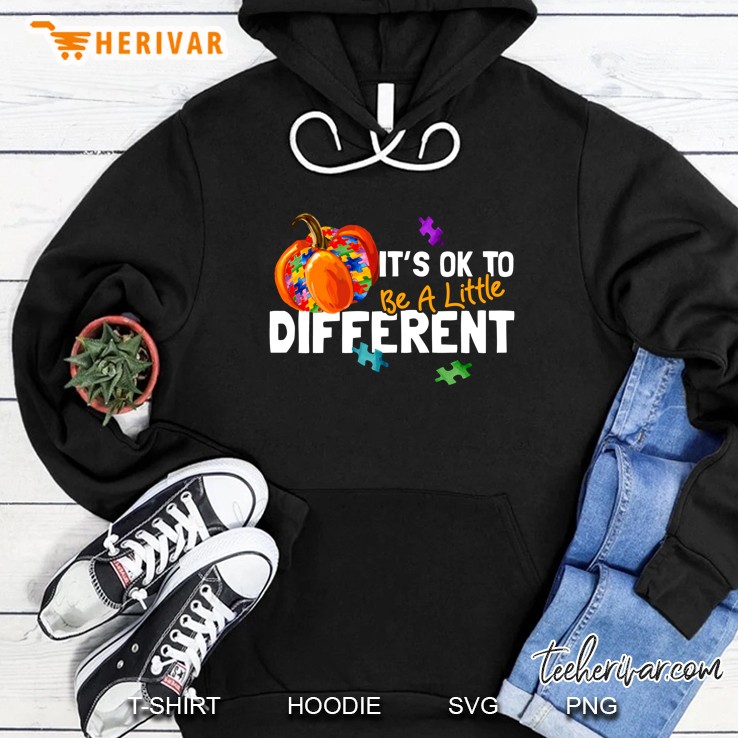 It’s Ok To Be A Little Different Pumpkin Autism Awareness Halloween Version2 Hoodie