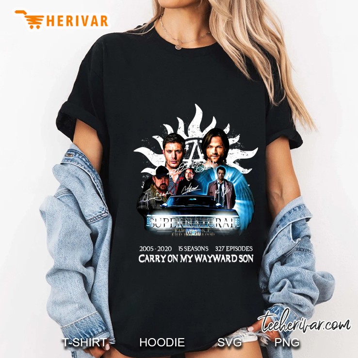 Supernatural 2005-2020 15 Seasons 327 Episodes Carry On My Wayward Son Ladies Tee