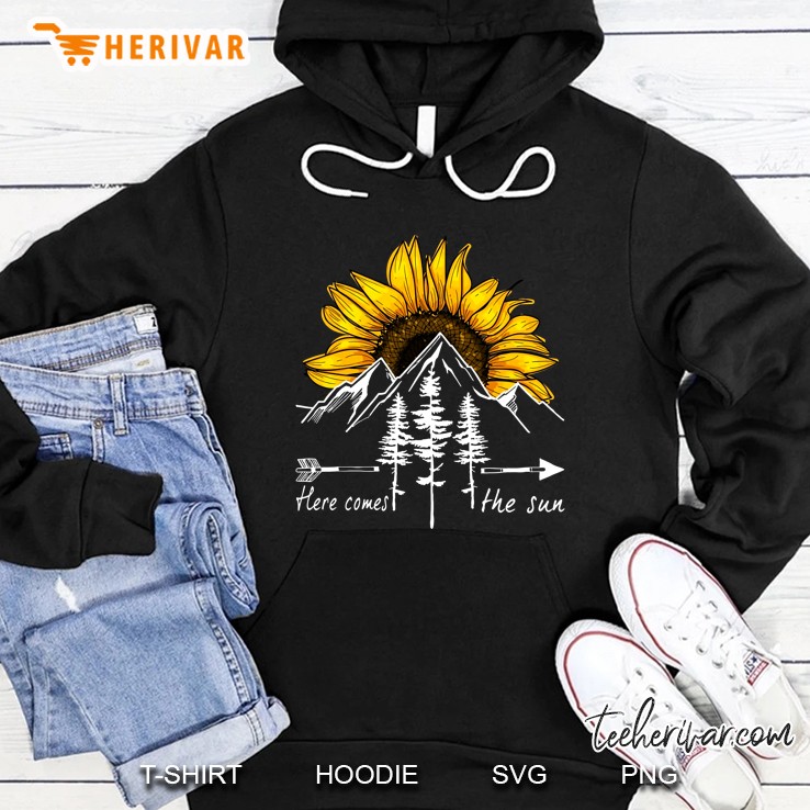 Here Comes The Sun Mountain Sunflower Version Hoodie