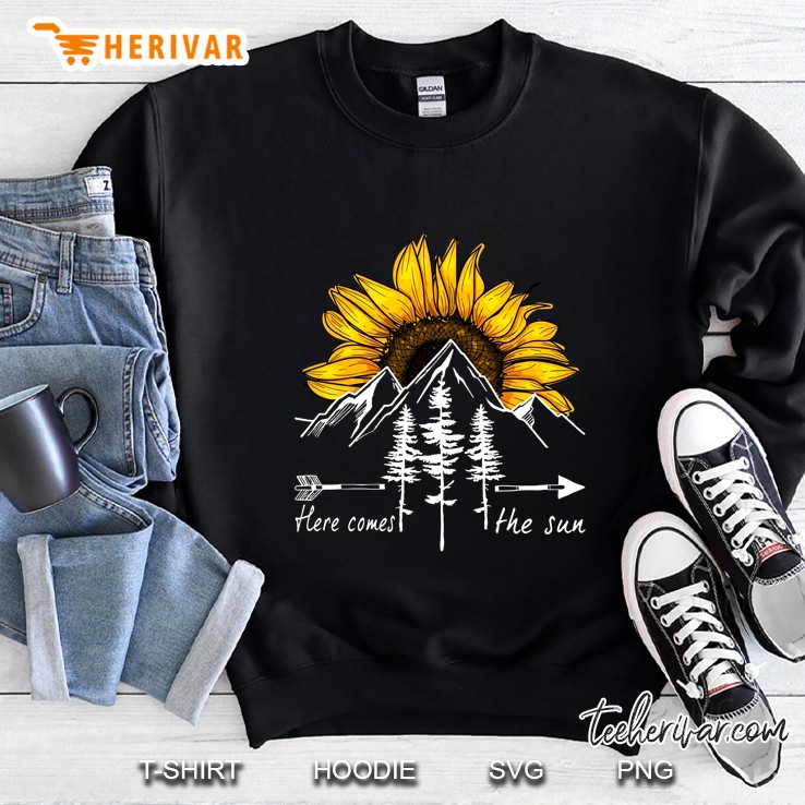 Here Comes The Sun Mountain Sunflower Version Sweatshirt