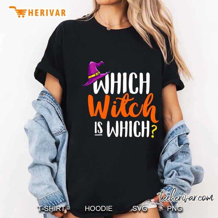 Which Witch Is Which Hat Halloween Version Ladies Tee