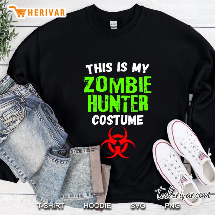 This Is My Zombie Hunter Costume Halloween Sweatshirt