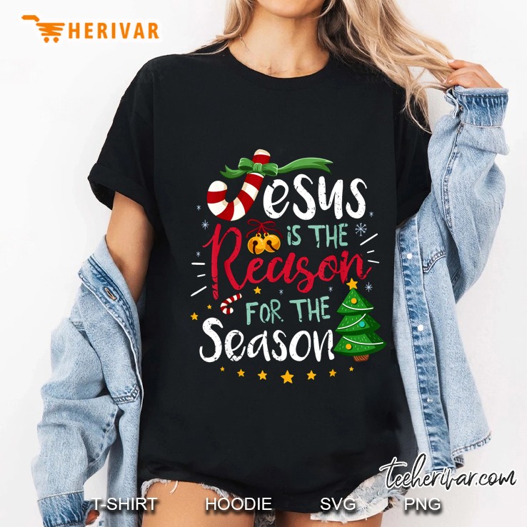 Jesus Is The Reason For The Season Christmas Ladies Tee