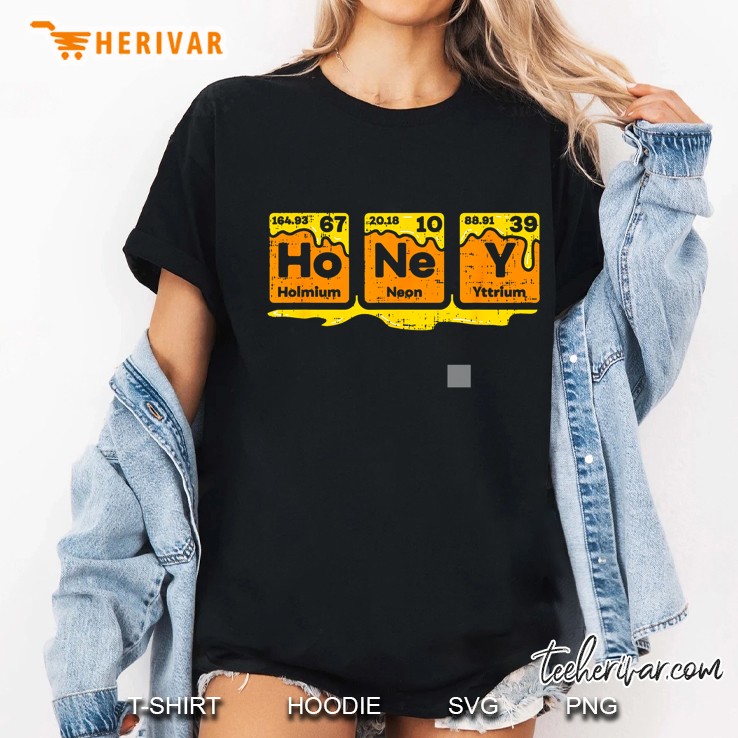 Honey Periodic Table Beekeeper Bee Hives Gift Idea Science Ladies Tee