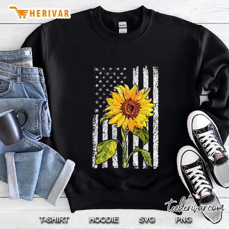 Sunflower American Flag Version2 Sweatshirt