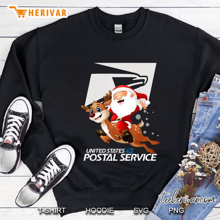 United States Postal Service Santa Riding Reindeer Version Sweatshirt