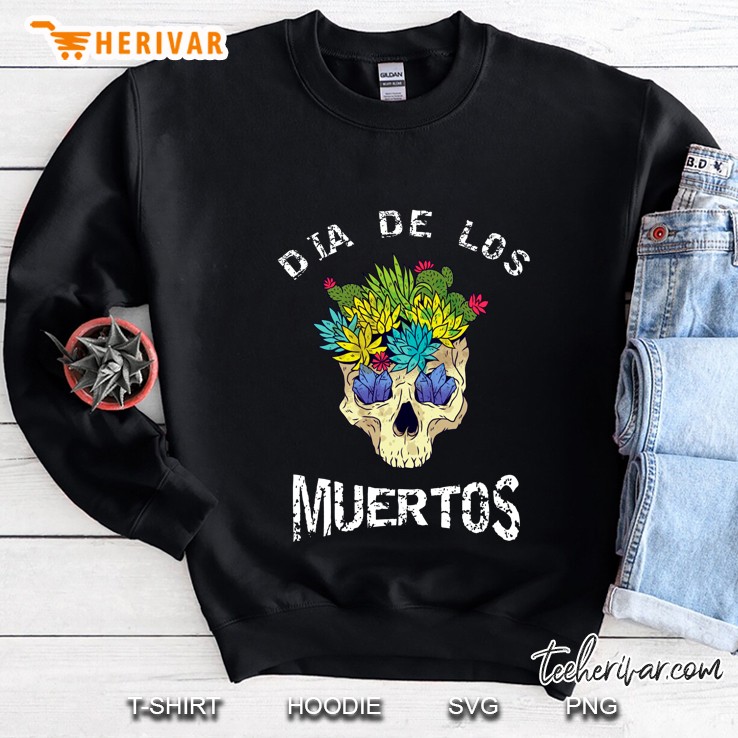 Dia De Los Muertos Day Of The Dead Floral Skull Sweatshirt