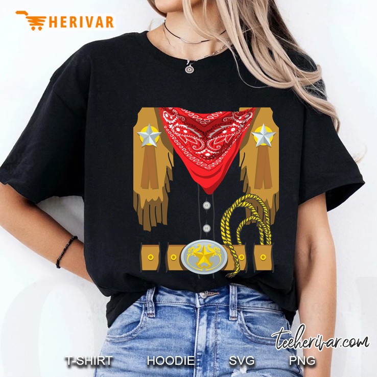 Western Cowboy Halloween Costume Ladies Tee
