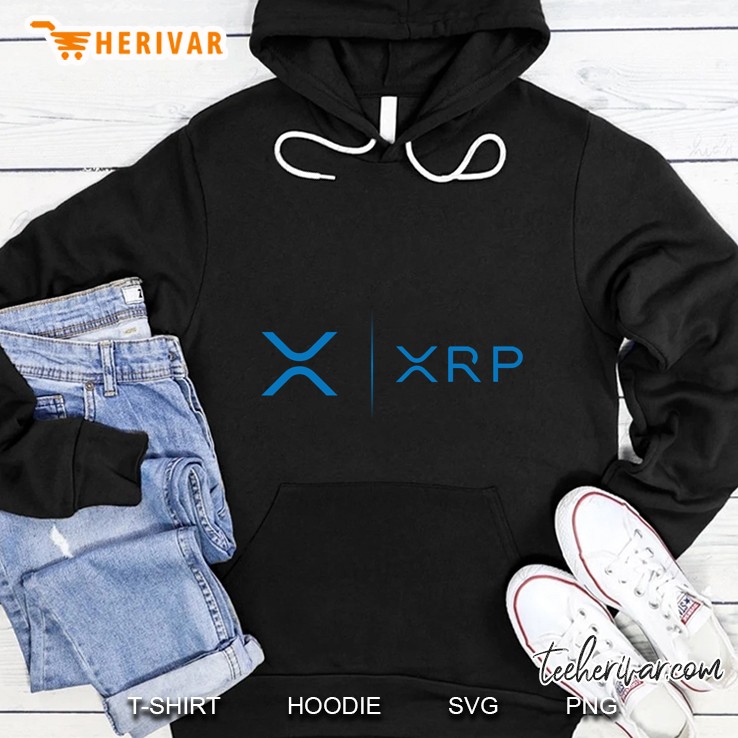 XRP Ripple Side Blue Logo Hoodie