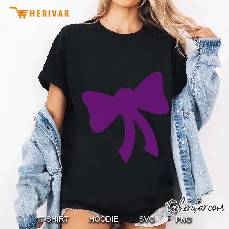 Purple Bow Tie Ladies Tee