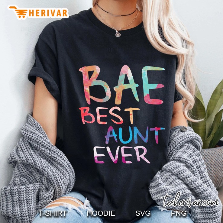 Bae Best Aunt Ever Colorful Version Ladies Tee