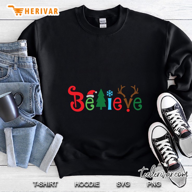 Believe Reindeer Christmas Sweatshirt