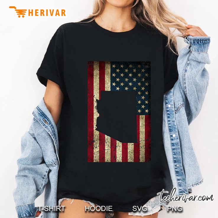 Arizona United States American Flag Ladies Tee