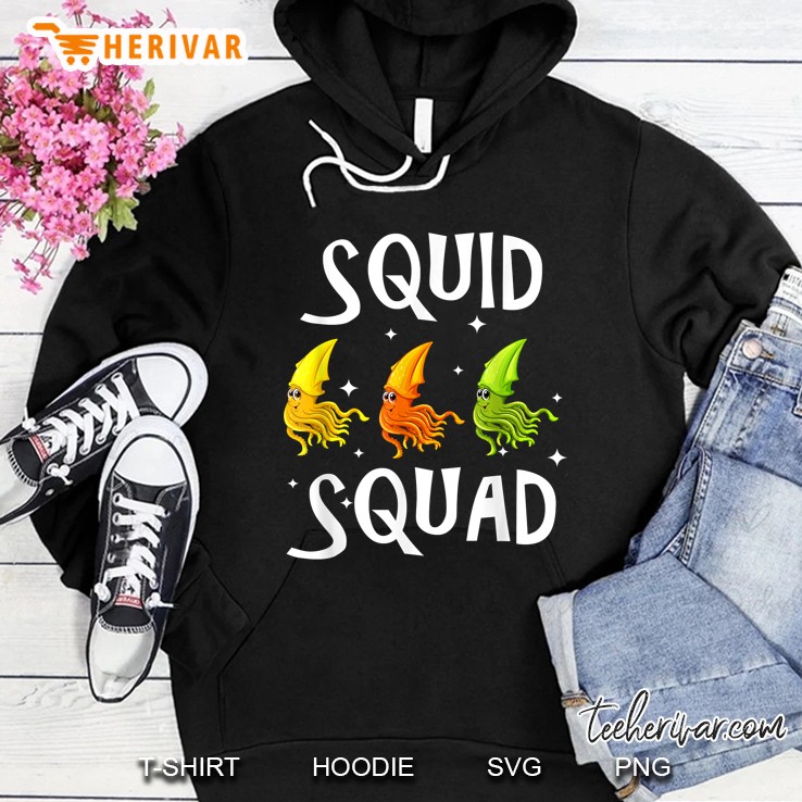 Squid Squad Squid Lover Hoodie