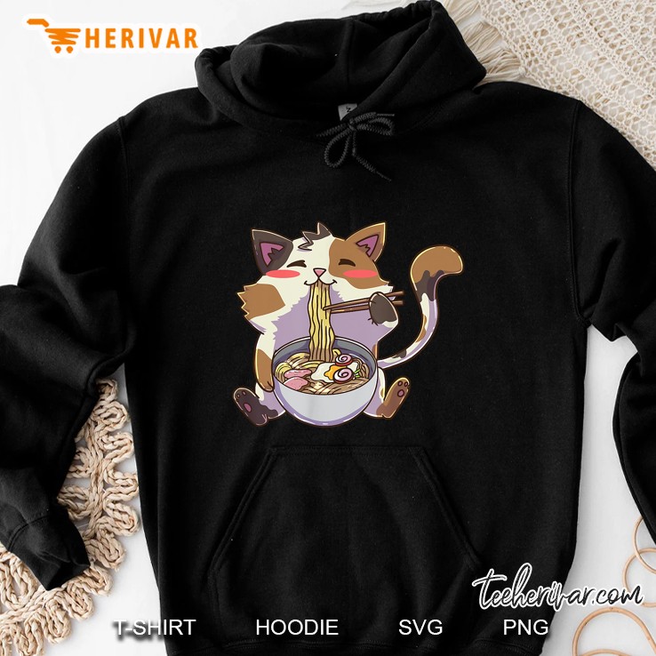 Kawaii Neko Cat Ramen Version2 Hoodie