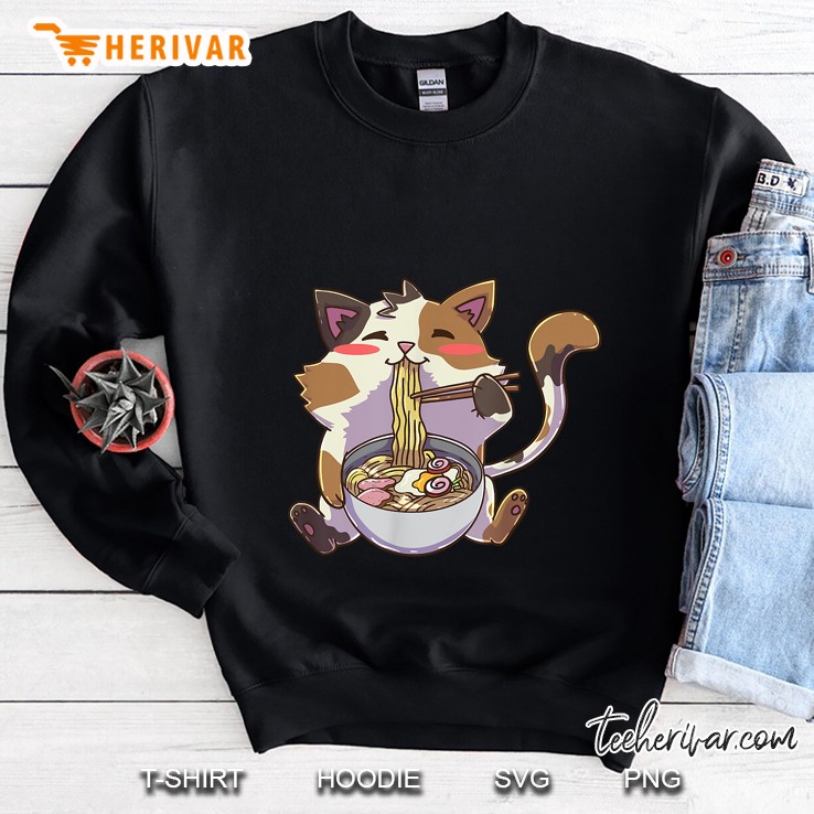 Kawaii Neko Cat Ramen Version2 Sweatshirt